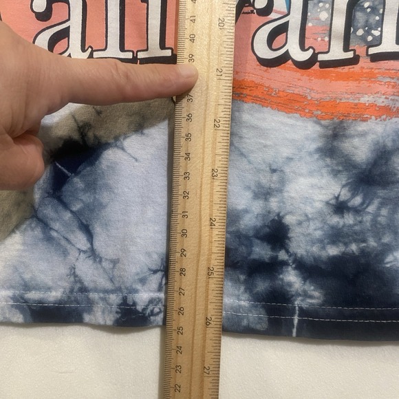 Aaliyah Graphic Tie-Dye T-Shirt Blue White Unisex Size Medium - Picture 2 of 5